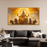 Divine Surya Dev Vastu Canvas Wall Painting for Home & Office Décor